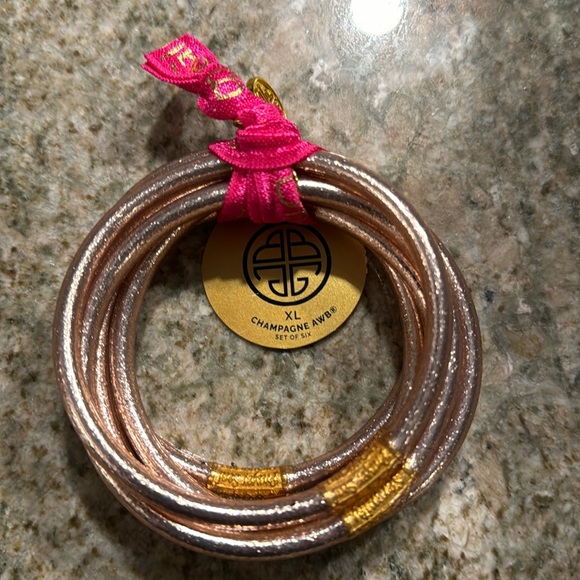 Budhagirl Jewelry Budhagirl Xlarge Champagne Six Stack Bangle